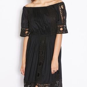 Miss Selfridge Black Bardot Dress